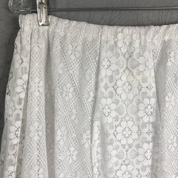 Vintage White Lace Skirt Set Womens Medium Fiary Feminine Victorian Western - Picture 15 of 16